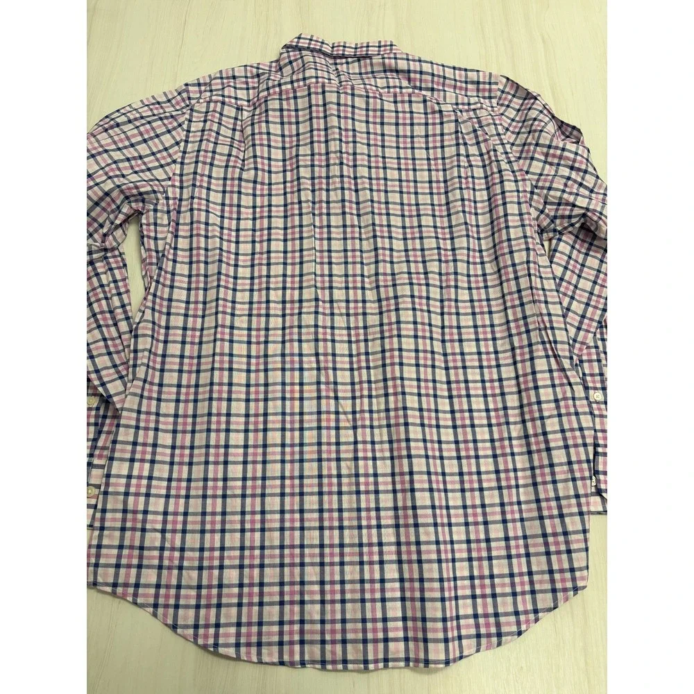 Brand New Banana Republic Men's Large Large Slim Fit Plaid Long Sleeve Shirt